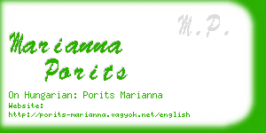 marianna porits business card